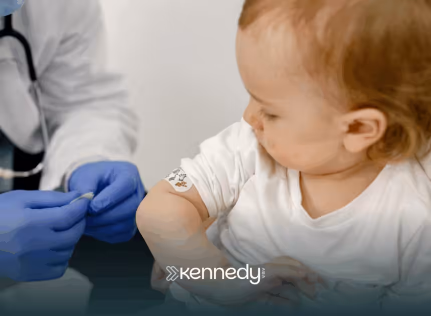 A kid with autism getting vaccine