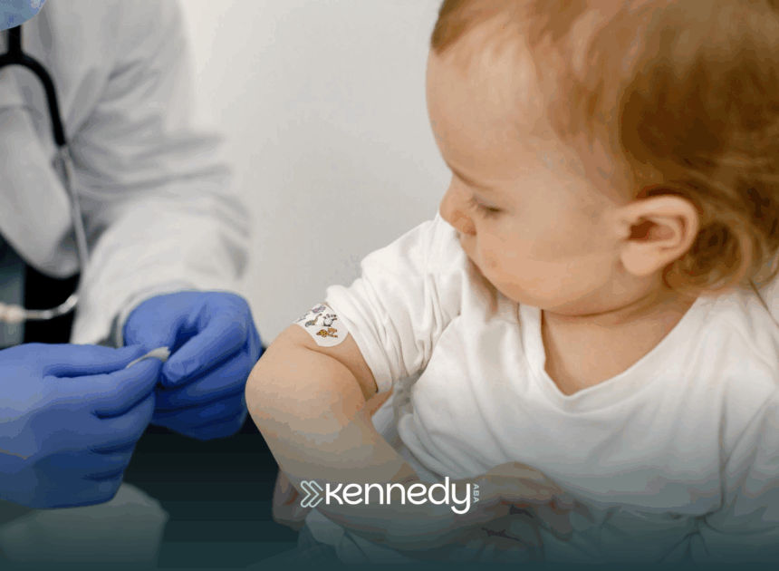 A kid with autism getting vaccine