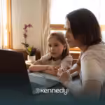 A kid and an RBT doing in-home ABA therapy