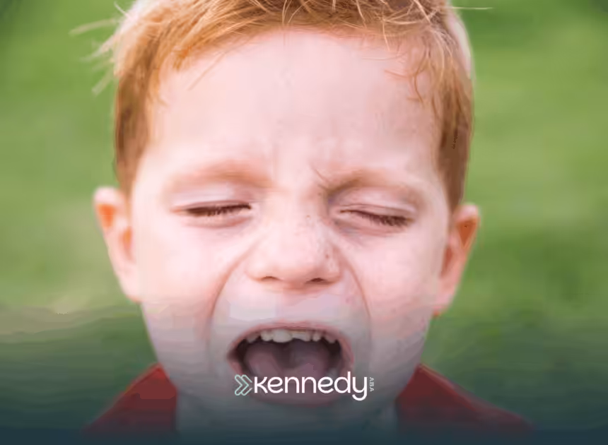 A little boy with a crying face