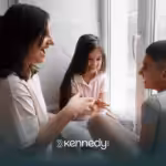 A mom explaining autism to her two children