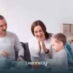 Two parents joining their child in ABA therapy