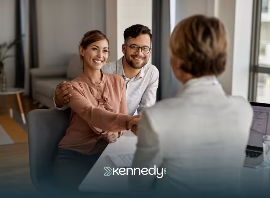 Parents of an autistic child talking to a UMR insurance agent