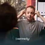 A nonverbal child with autism communicating with an ABA therapist