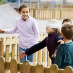 children-playing-blindfold-game-on-playground