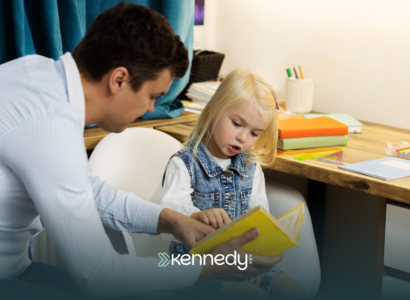 A BCBA talking to a child with autism