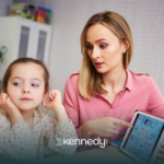 An RBT talking to a kid with autism