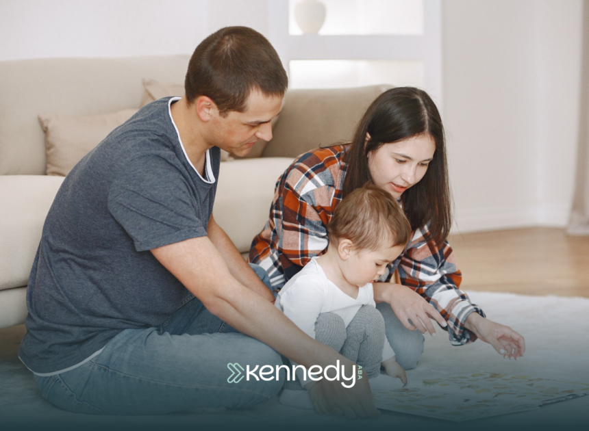A family in Virginia during ABA therapy