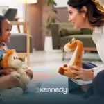 A kid and a BCBA talking to each other during ABA therapy